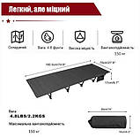 Складне похідне ліжко Розкладушка Solve KT6005802 Black solve, фото 6