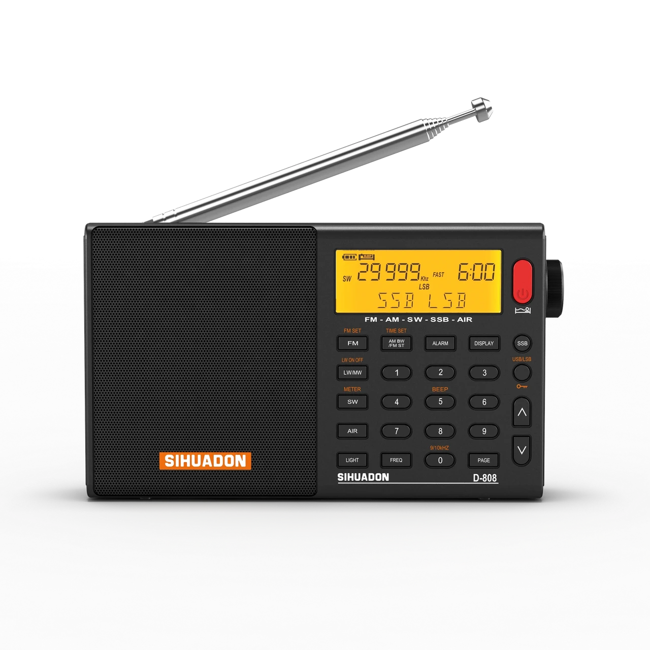 Радіоприймач SIHUADON(XHDATA) D-808 (+ ПОДАРУНОК) (AM/FM/SW/MW/LW SSB AIR RDS)