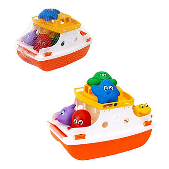 Іграшка для купання Пором Technok Toys (фігури різного кольору та форми 6 шт., у сітці) 7938