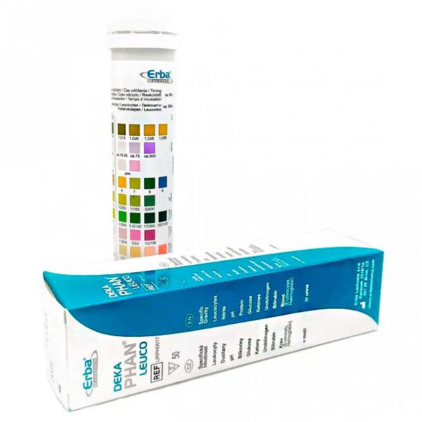 Тест-полоски ДекаФан Лейко для анализа мочи 10 показателей, 50 шт (ID ...