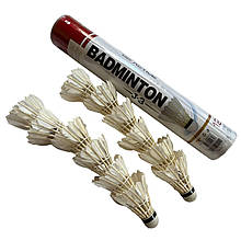 Волани для бадмінтону пір'яні воланчики 12шт "JOEREX", JBDS-001