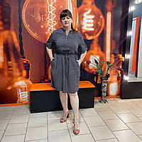 Сукня J.LONDON віскоза короткий рукав принт дві кишені 46 чорна