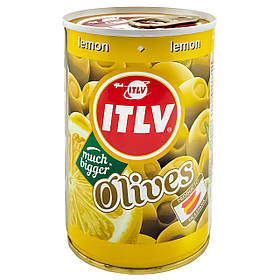 Оливки ITLV Зелені фаршировані лимоном 314мл ж/б 12шт/ящ, Іспанія