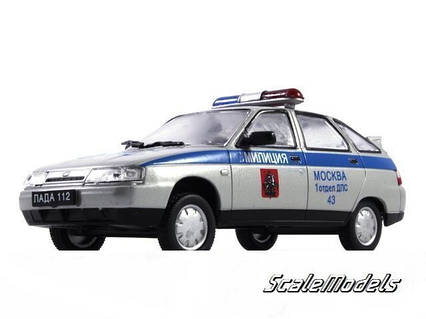 Масштабна модель ВАЗ-2112 ДПС (1999). Автомобіль на службі. 1:43