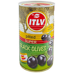 Оливки ITLV Чорні без кісточки Super 370мл ж/б ,12шт/ящ , Іспанія