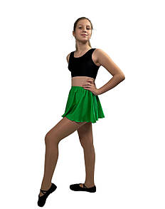 Танцювальна спортивна спідниця зелена, біфлекс