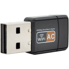 Бездротовий дводіапазонний мережний Wi-Fi адаптер PIX-LINK Wi-Fi USB LV-UAC09 (Black)-LВR