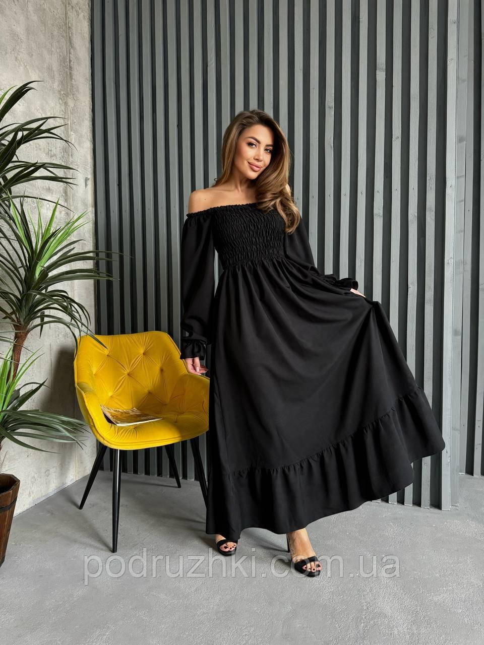 Ніжна жіноча сукня максі з гумкою по грудях Тканина софт Розмір 42-44, 46-48, 50-52, фото 1