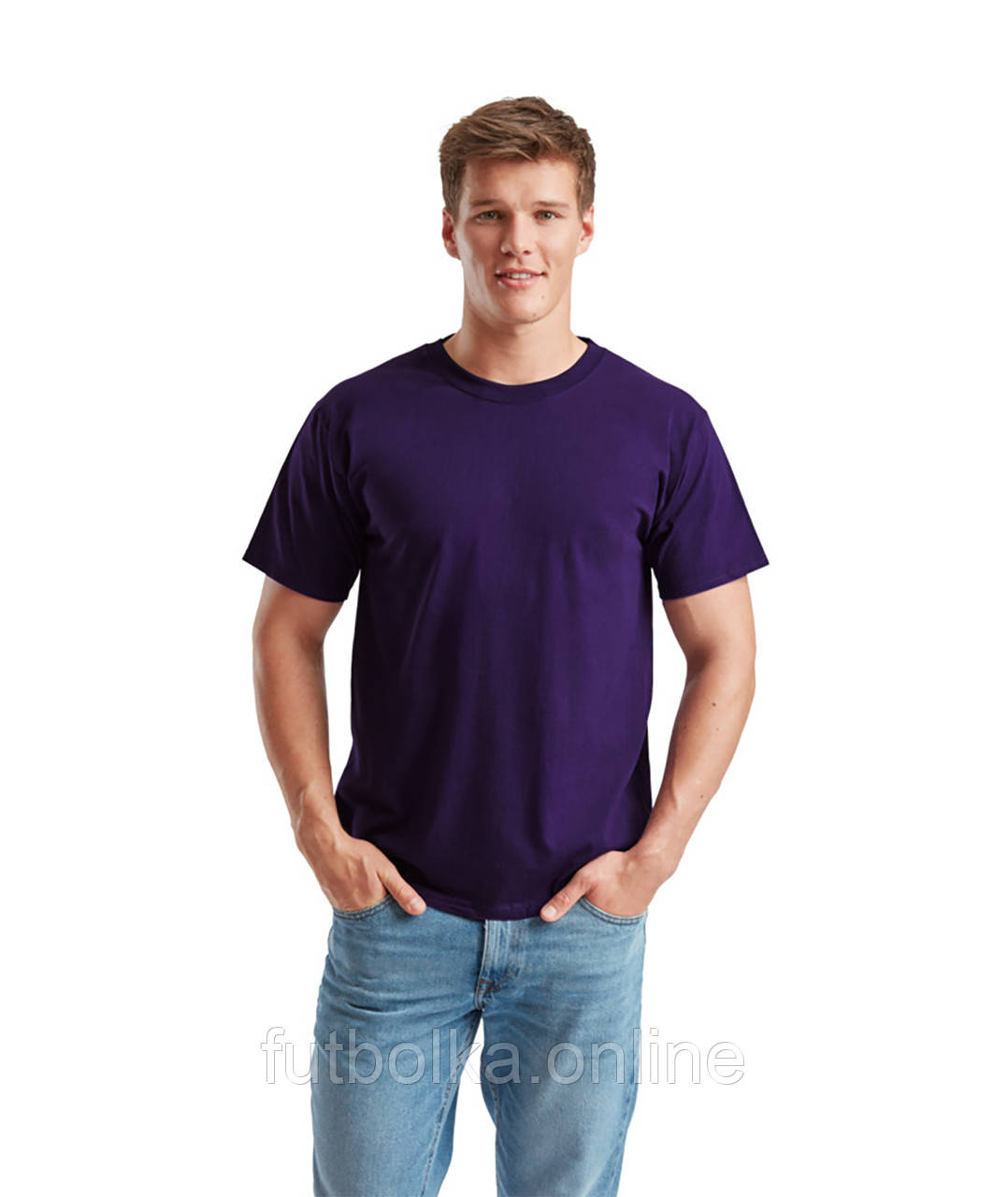 Фіолетова футболка чоловіча класична ValueWeight Fruit of the loom