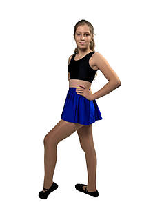 Танцювальна спортивна спідниця синя, біфлекс
