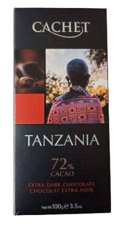 Шоколад Екстра Чорний Кашет Танзанія Cachet Extra Dark Chocolate Tanzania 72 % Какао 100 г Бельгія