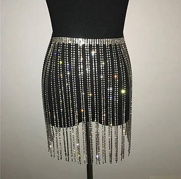 Пояс стразовий , Колір Crystal (cрібна основа)