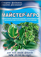 Комплексне мінеральне добриво для всіх видів фікусів Майстер-Агро, 25 г