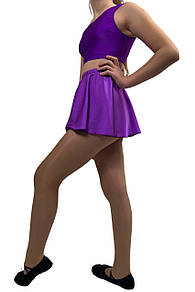 Танцювальна спортивна спідниця фіолетова, біфлекс