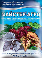 Комплексне мінеральне добриво для декоративно-листяних Майстер-Агро, 25 г