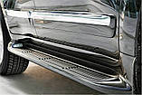 Бокові пороги з LED (дизайн 2015-2020) Білий колір для Toyota Land Cruiser 200, фото 5