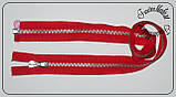 Блискавка металева No6 (Чехія) довжина 65 см червона, фото 3