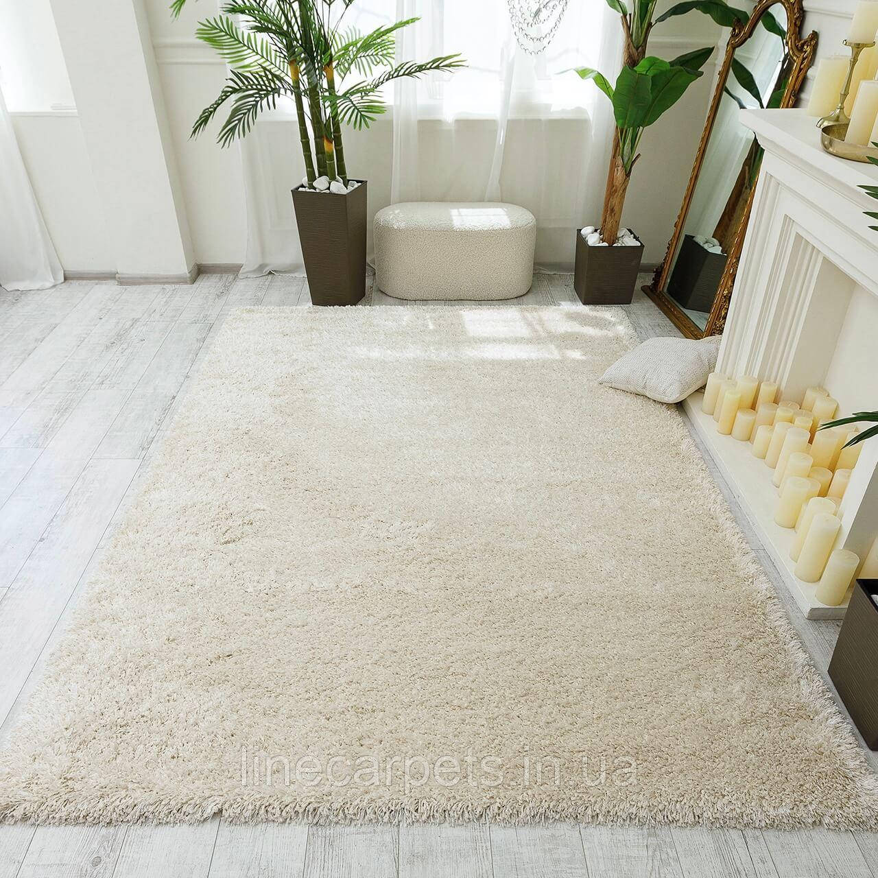 Ворсистий килим бежевий SUPERSHINE-5C R001A cream, фото 1