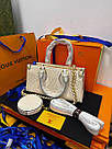 Жіноча сумка Луї Віттон бежева Louis Vuitton Beige, фото 8