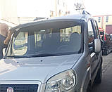 Козирьок на лобове скло (чорний глянець, 5мм) для Fiat Doblo I 2001-2005 рр, фото 3
