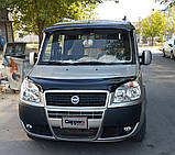 Козирьок на лобове скло (чорний глянець, 5мм) для Fiat Doblo I 2001-2005 рр, фото 8