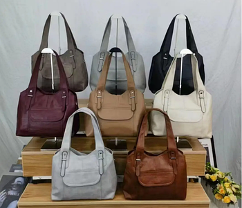 Сумочка жіноча прямокутна на блискавці 35*28 см зі штучної шкіри у різних кольорах Lily