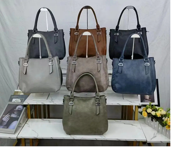 Сумочка жіноча на блискавці 36*30 см зі штучної шкіри у різних кольорах Lily