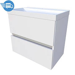 Тумба підвісна 60 см Fancy Marble Rodos з раковиною зі штучного каменю Dora