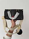 Жіноча сумка Луї Віттон чорна Louis Vuitton Black, фото 10