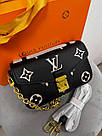 Жіноча сумка Луї Віттон чорна Louis Vuitton Black Pochette Métis East West, фото 4