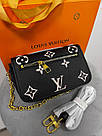 Жіноча сумка Луї Віттон чорна Louis Vuitton Black Pochette Métis East West, фото 6