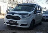 Козирьок на лобове скло (чорний глянець, 5мм) для Ford Courier 2014-2023 рр, фото 4