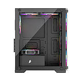 Корпус 1stPlayer X2-M-BK-4F1 Black без БЖ, фото 3