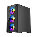 Корпус 1stPlayer X2-M-BK-4F1 Black без БЖ, фото 4