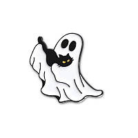 Значок BROCHE Привид із котом білий BRGV114239