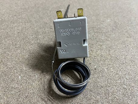 Термостат EGO 55.13663.010 50-320C 1 полюс 1NO 16A зонд Ø 3,03 mm L = 160 mm з перемикачем, фото 1