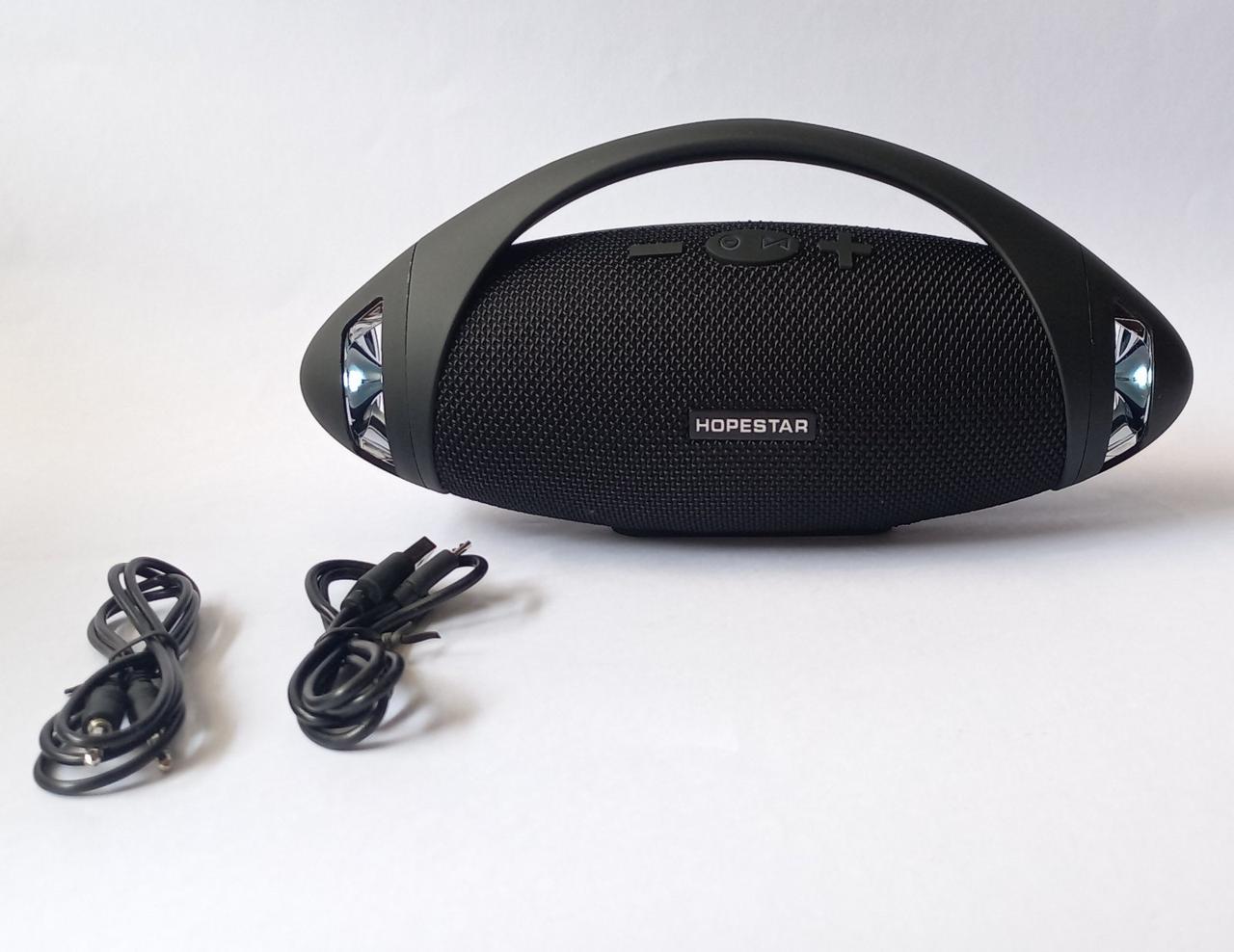 Портативна колонка Bluetooth HOPESTAR H37 Original AUX MicroSD FM Black, фото 1