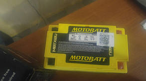 Акумулятор для мотоцикла гелевий MOTOBATT AGM 14Ah 200 A розмір 151 x 87 x 130 мм з проставкою MBTX12U, фото 2