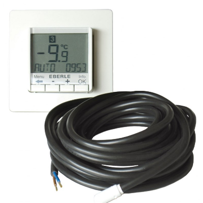 Терморегулятор для теплого пола Eberle FITnp 3U (два датчика) без функции программирования - фото 2 - id-p420807685