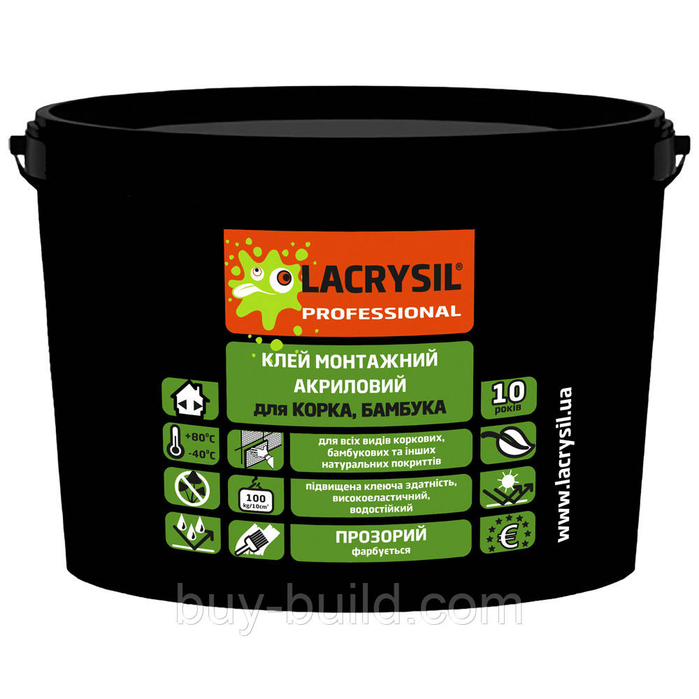 Клей монтажний Lacrysil для корка та бамбука 4,5 кг