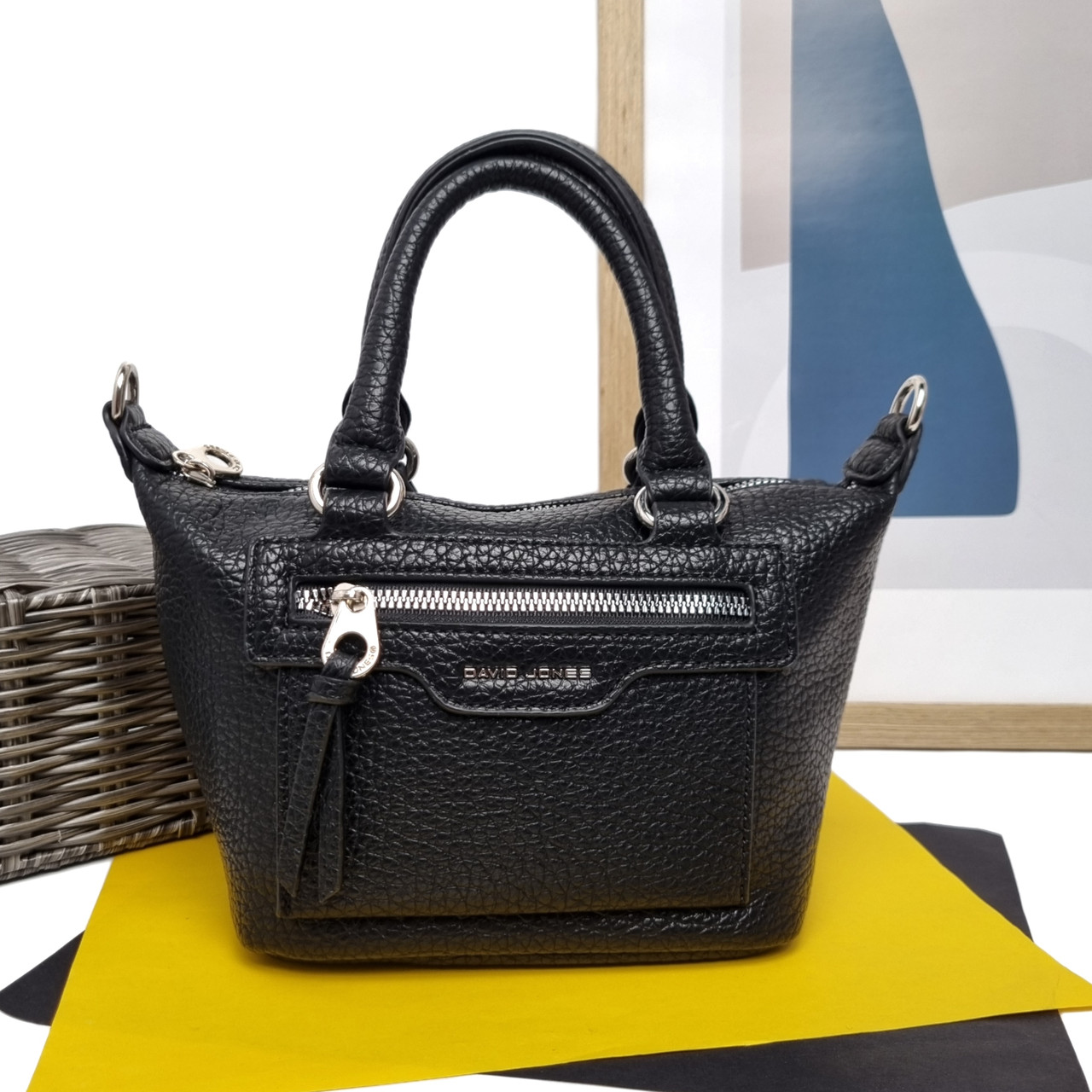 Женская сумка кросс-боди экокожа черный Арт.CM6929 black DavidJones Франція
