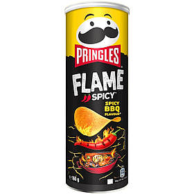 Чіпси, Снеки Прінглс Pringles 160g , 160г Flame Spicy BBQ Гострі з барбекю
