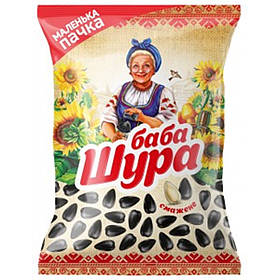 Насіння соняшника смажене ТМ " Баба Шура " 110г , Україна