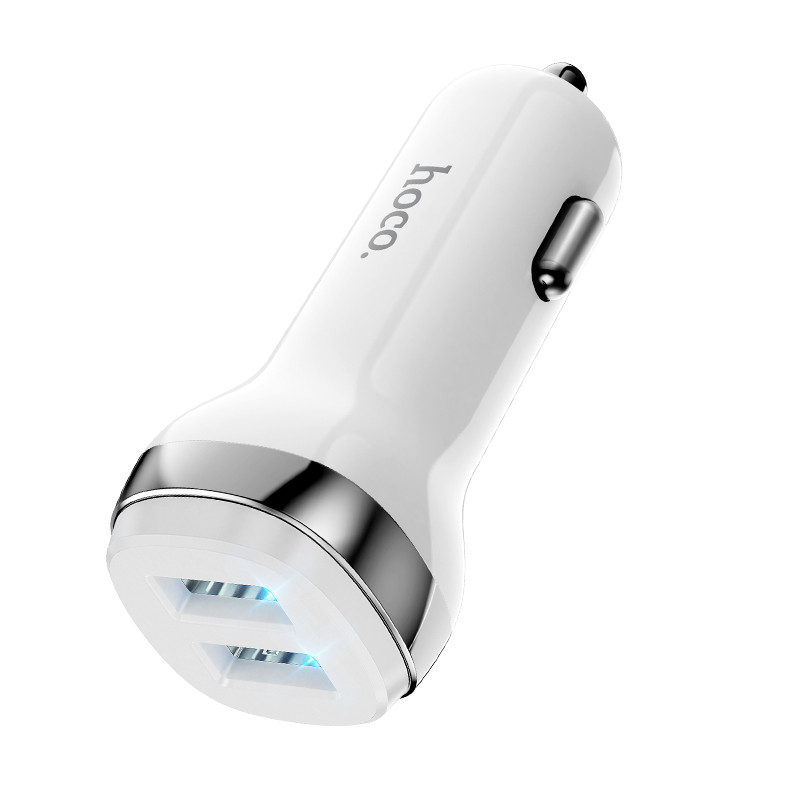 Адаптер автомобільний Hoco Superior dual port Car charger Z40 |2USB, 2.4A| білий