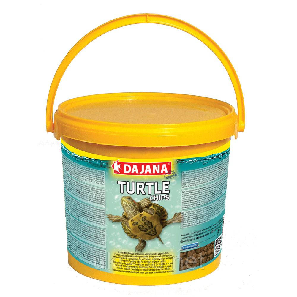 TURTLE CHIPS (5л/1,9 кг) Корм для для водних черепах ,містит.цеоліт д/змен.забруд.води