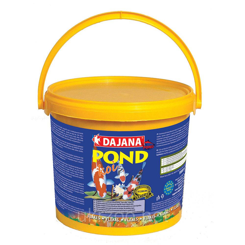 POND KOI (10л/1,5 кг) Суміш 5 видів пластівців для декор. карпів, карасів та риб у ставках