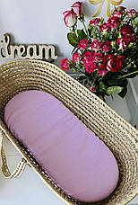 Водонепроникне муслінове простирадло на гумці в люльку в дитячу коляску 100% бавовна, фото 5