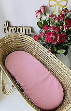 Водонепроникне муслінове простирадло на гумці в люльку в дитячу коляску 100% бавовна, фото 4