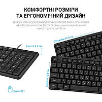 Клавіатура OfficePro SK166 USB Black (SK166), фото 6
