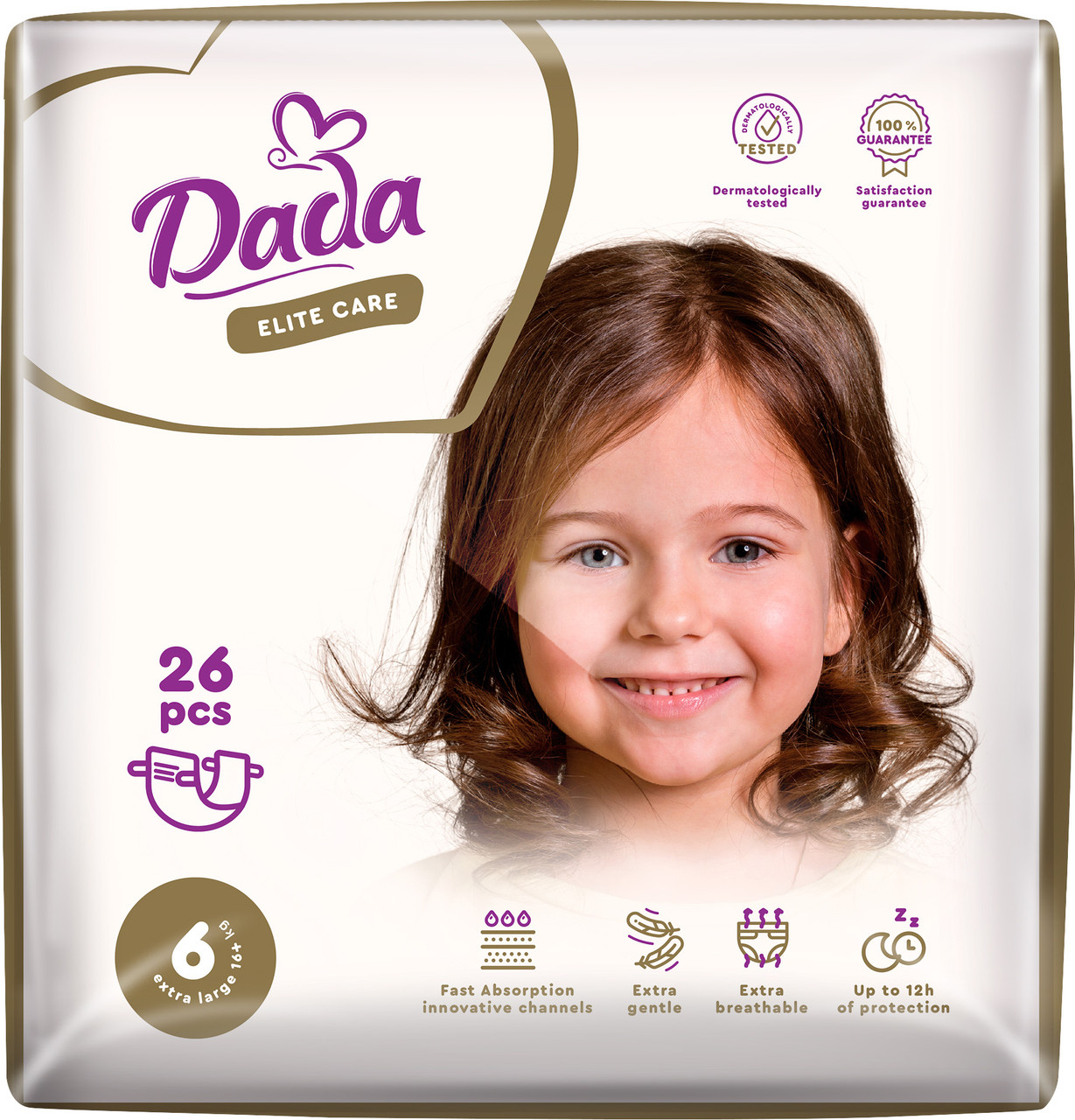 Dada Elite Care Підгузники дитячі 6 (16+кг) 26шт/уп Extra Large